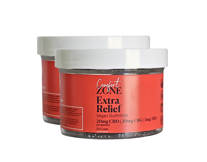 CBD + CBG Vegan Extra Relief Gummies 2-Pack Bundle ($10 OFF)