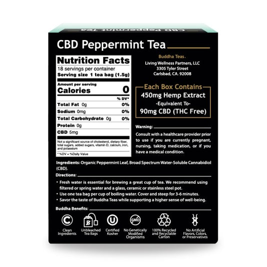 Buddha Teas CBD Tea Peppermint Tea