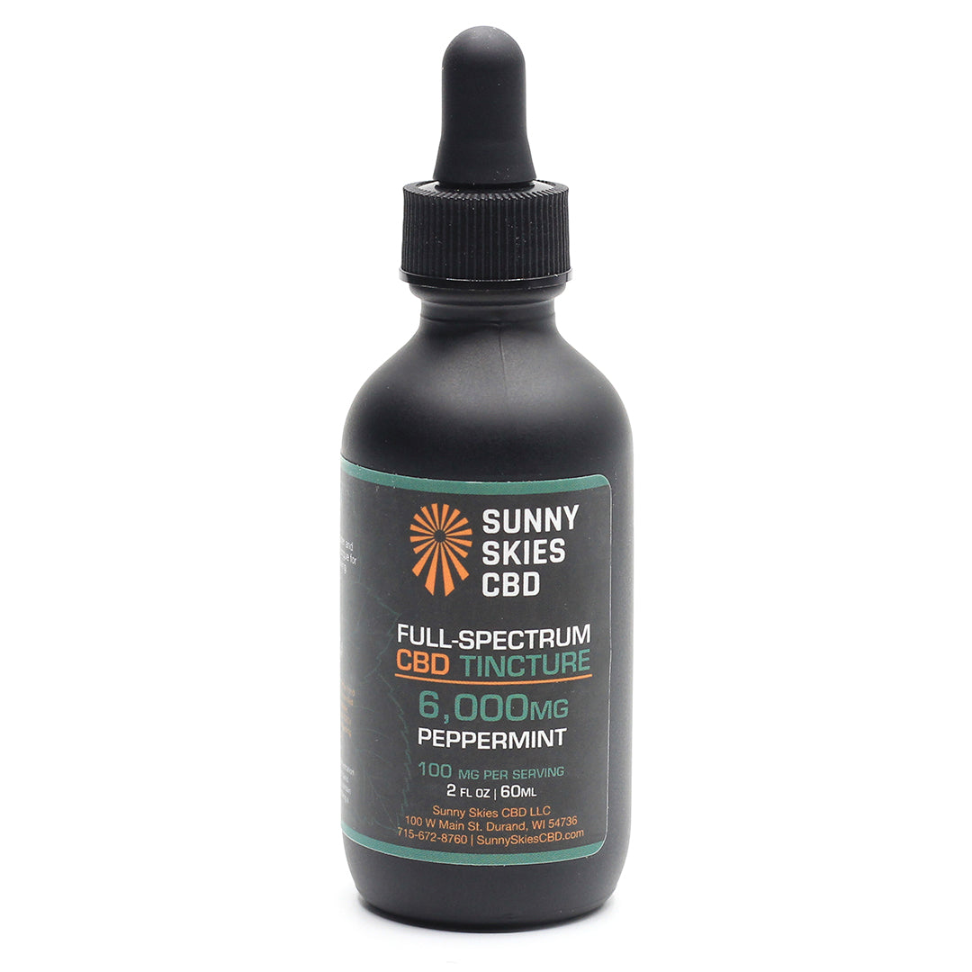 Sunny Skies Full Spectrum CBD Tincture OIL  Peppermint 6000mg