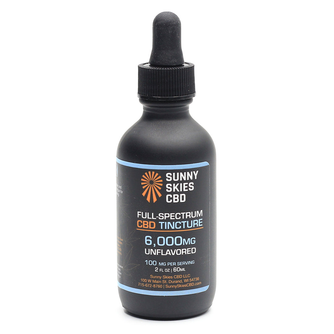 Sunny Skies Full Spectrum CBD Tincture OIL Unflavored 6000mg